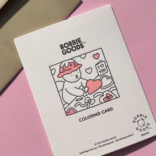 Let's Cuddle Coloring Card - Image 3