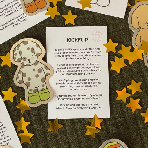 Kickflip Glitter Sticker + Info Card - Image 2