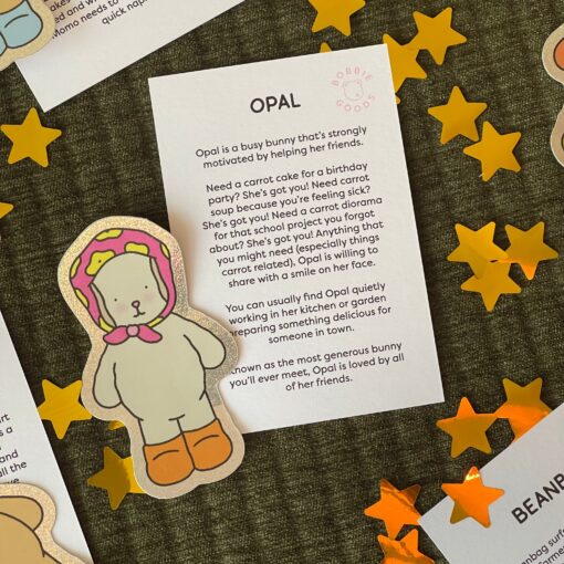Opal Glitter Sticker + Info Card - Image 2