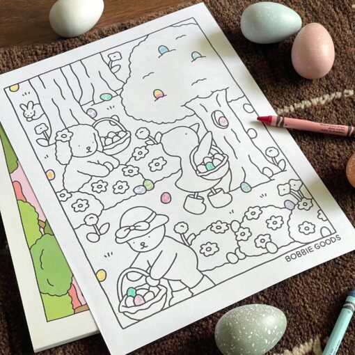 Digital Download • Egg Hunt Coloring Page - Image 2