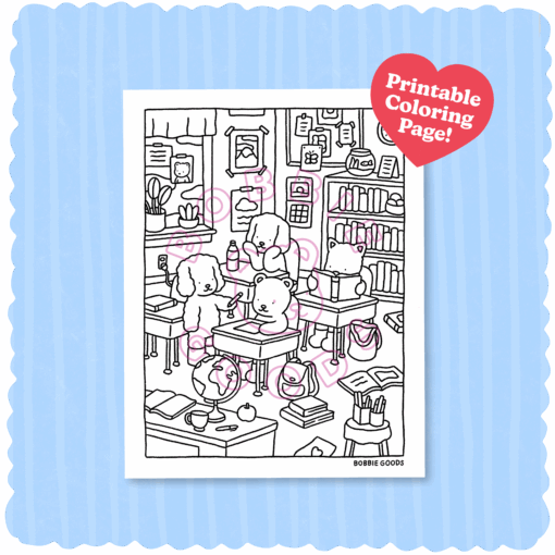 Digital Download • Classroom Coloring Page