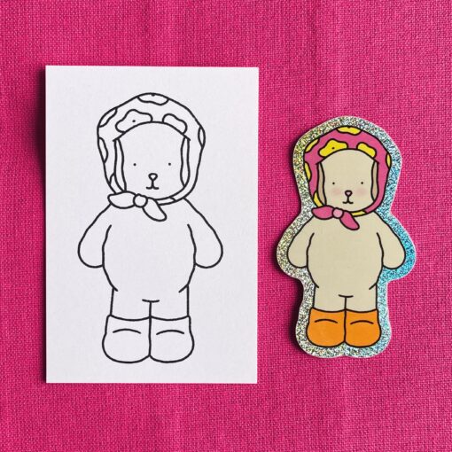 Opal Glitter Sticker + Info Card