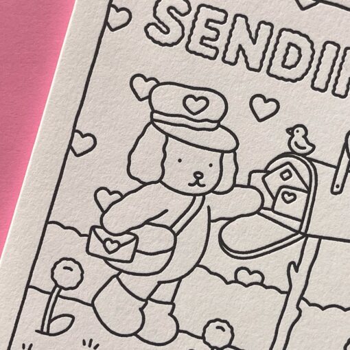 Sending Love Coloring Card - Image 4