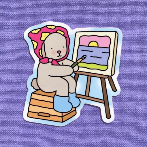 Artist Bunny Sticker