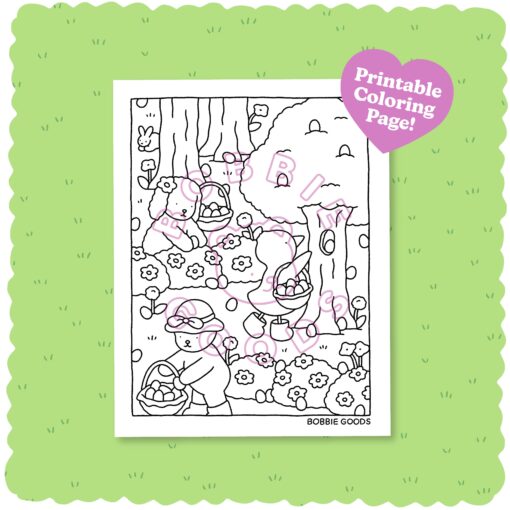 Digital Download • Egg Hunt Coloring Page