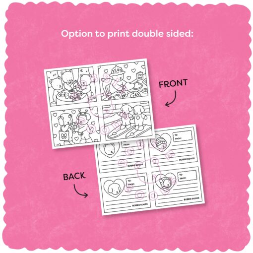 Digital Download • Valentine Coloring Cards - Image 9
