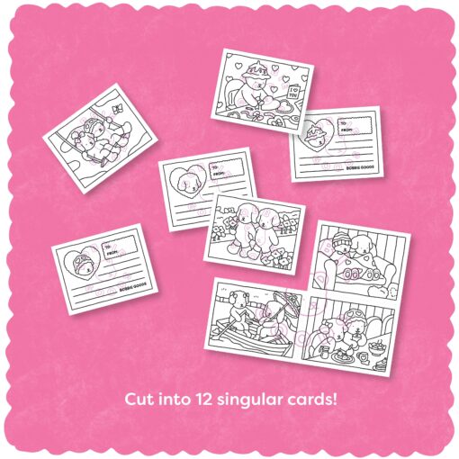 Digital Download • Valentine Coloring Cards - Image 4